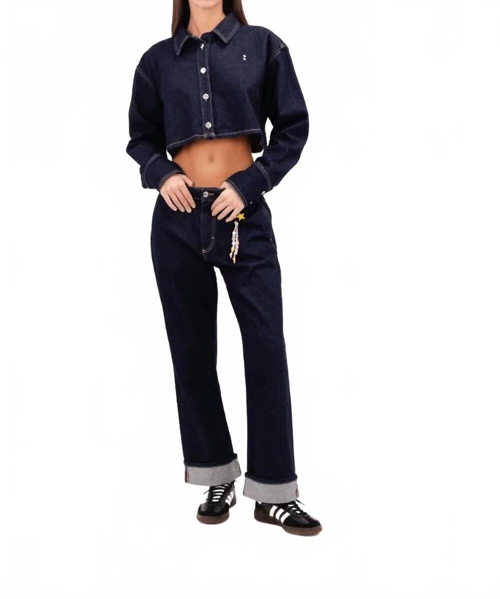 NEW ICON DENIM LA tiny jeans in indigo raw
